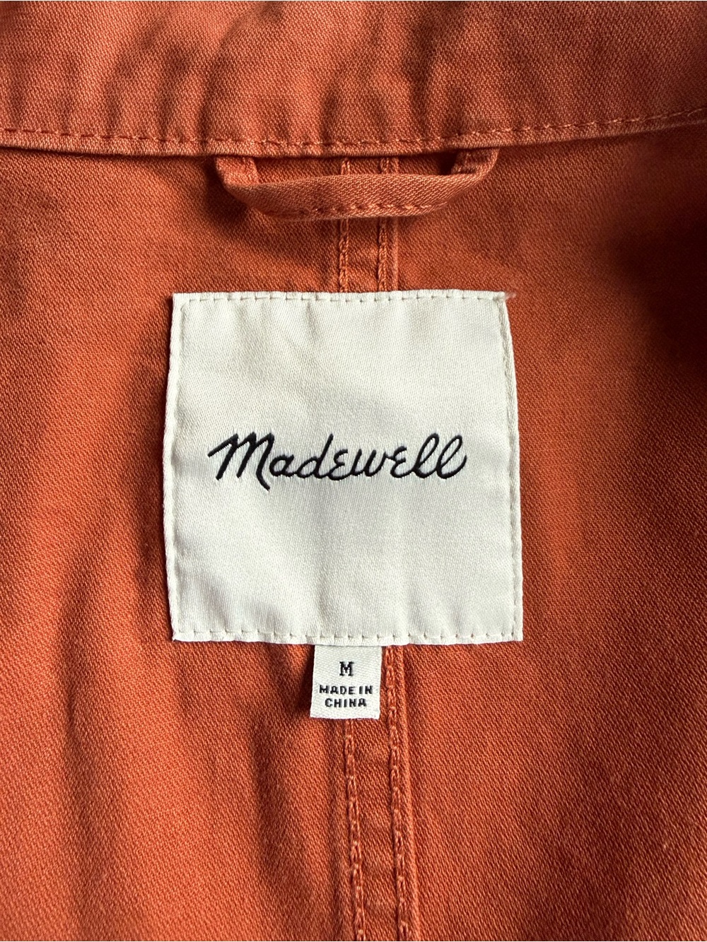 Madewell Rust Orange Utility Jacket - Picture 4 of 10